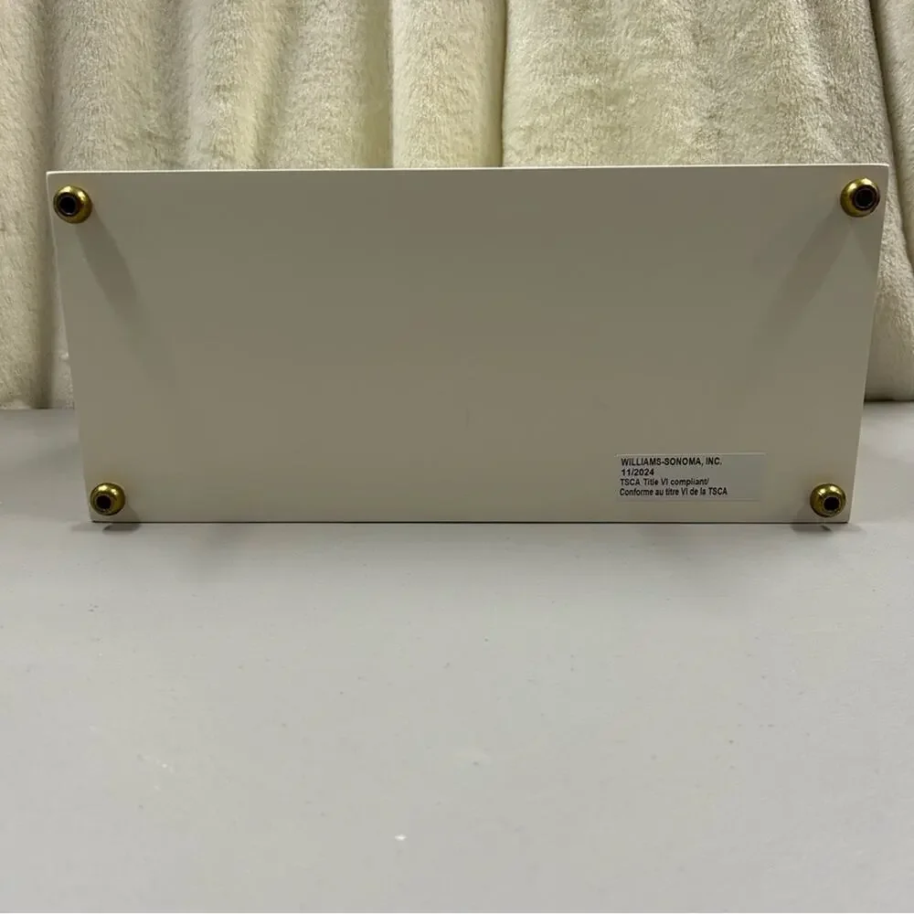 LoveShackFancy Regency Beauty Organizer White Gold Bow 3 Drawers Makeup Holder